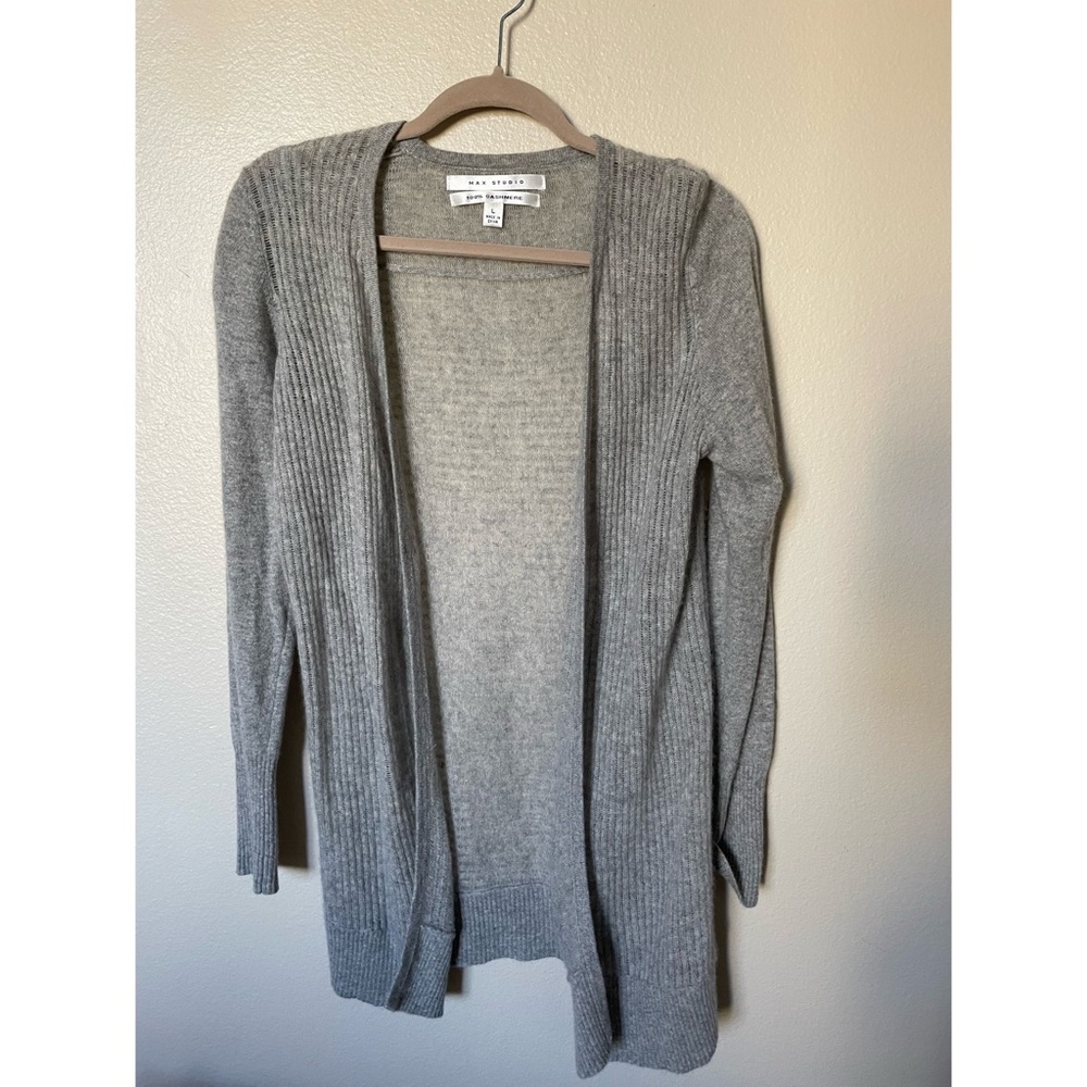 Max Studio 100% cashmere cardigan, grey size L